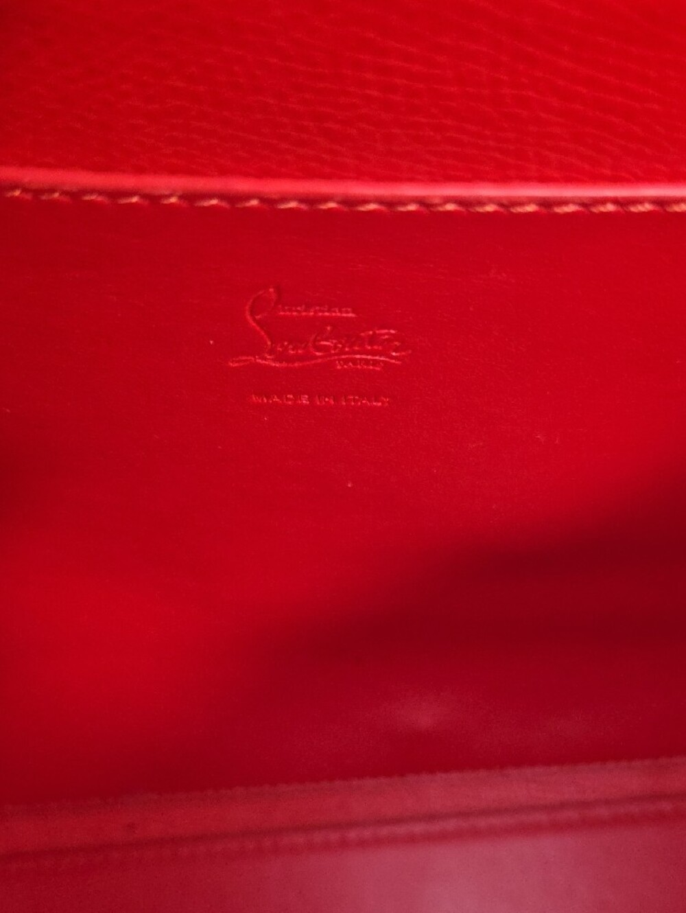 Christian Louboutin Cabarock Crocodile Embossed Tote with Red Lining - Picture 11 of 12